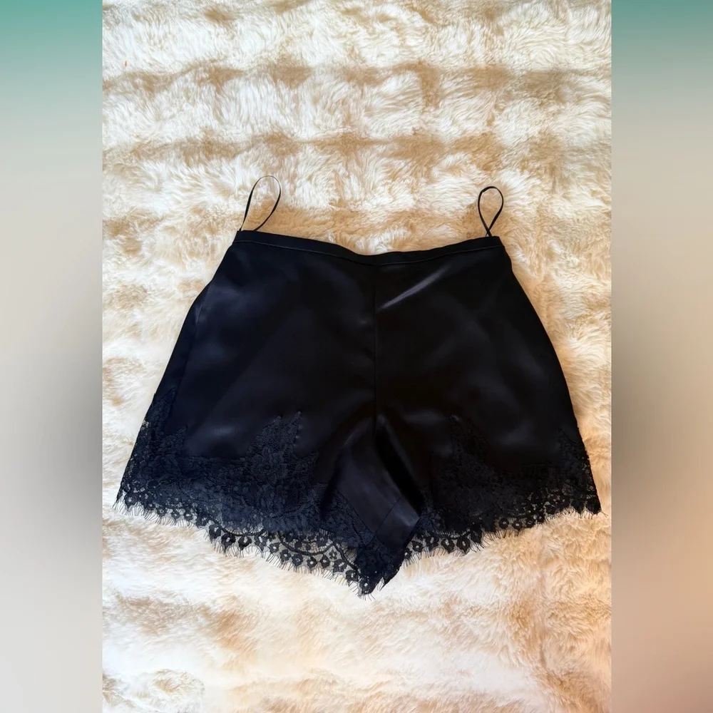Reformation Fern Satin Short In Black, NWOT, NEVER WORN, NO FLAWS.